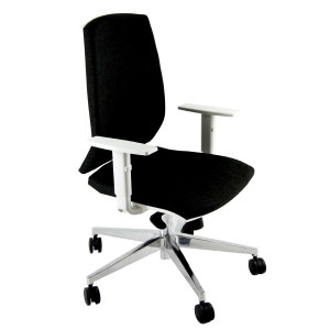POLTRONA SEMIDIREZIONALE LARISSA LR1SX NERO CON BRACCIOLI REGOLABILI COD. LA1B/BRFB/IN