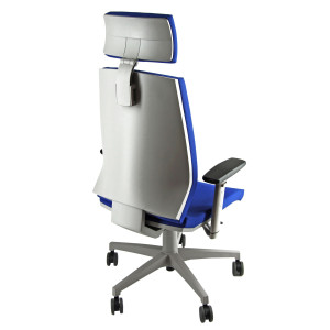 POLTRONA SEMIDIREZIONALE LARISSA LR1G BLU C/ BRACCIOLI REGOLABILI E POGGIATESTA COD. LA1GPG/BR3DG/SB