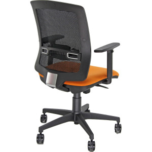 SEDIA SEMIDIREZIONALE MOLLY A ROSSO E RETE NERA C/BRACC. COD. MLA/BR2D/SR