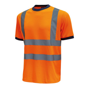 PACK 3 T-SHIRT ALTA VISIBILITA' TG XL ARANCIO FLUO GLITTER U-POWER COD. HL197OF-XL