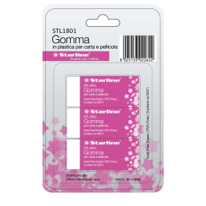 BLISTER 3 GOMME BIANCHE PER MATITA STARLINE COD. STL1801.