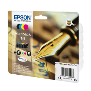 MULTIPACK CONTENENTE N.4 CARTUCCE A PIGMENTI, SERIE 16/PENNA E CRUCIVE COD. C13T16264012