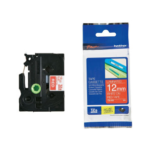 NASTRO BROTHER TZ-E435 12MMX8MT BIANCO/ROSSO COD. TZ-E435