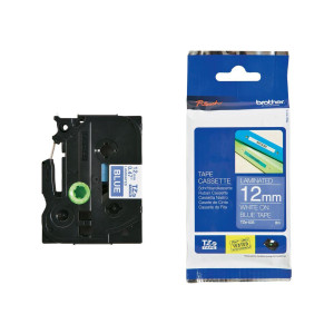 NASTRO BROTHER TZ-E535 12MMX8MT BIANCO/BLU COD. TZ-E535