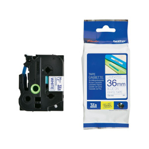 NASTRO LAMINATO BROTHER TZE-263 36MMX8MT BLU/BIANCO COD. TZE263