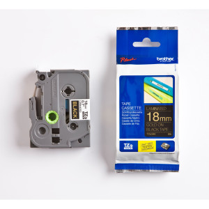 NASTRO LAMINATO BROTHER TZE-344 18MMX8MT ORO/NERO COD. TZE344