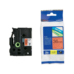 NASTRO LAMINATO BROTHER TZE-461 36MMX8MT NERO/ROSSO COD. TZE461