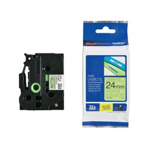 NASTRO LAM. FLUORESCENTE TZE-C51 24MMX5MT NERO/GIALLO FLUO COD. TZEC51