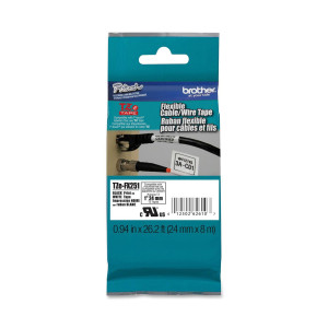 NASTRO LAM. FLESSIBILE TZE-FX251 24MMX8MT NERO/BIANCO COD. TZEFX251