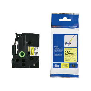 NASTRO LAM. FLESSIBILE TZE-FX651 24MMX8MT NERO/GIALLO COD. TZEFX651