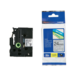 NASTRO METALIZZATO OPACO DA 24 MM (8 M NERO/ARGENTO OPACO COD. TZEM951