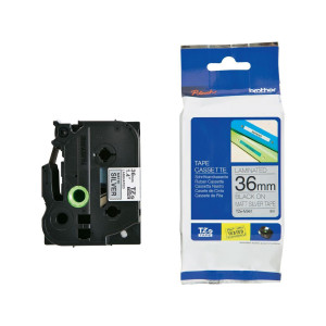 NASTRO METALLIZZATO OPACO TZE-M961 36MMX8MT NERO/ARGENTO OPACO COD. TZEM961