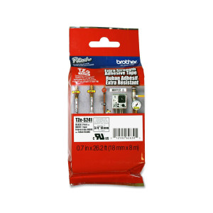 NASTRO LAM.CON ADESIVO RESIST.TZE-S241 18MMX8MT NERO/BIANCO COD. TZES241
