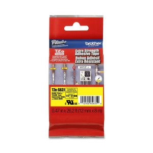 NASTRO LAM.CON ADESIVO RESIST.TZE-S631 12MMX8MT NERO/GIALLO COD. TZES631