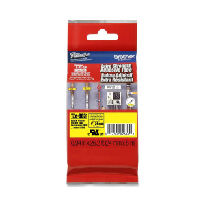 NASTRO LAM.CON ADESIVO RESIST.TZE-S63124MMX8MT NERO/GIALLO COD. TZES651