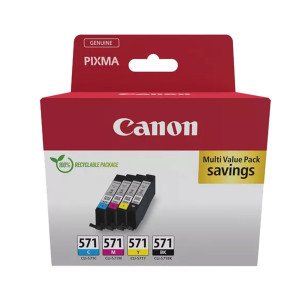 CANON CARTUCCIA CLI-571 C/M/Y/BK SEC COD. 0386C009