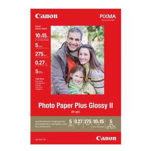 CANON CARTA FOTOGRAFICA PLUS GLOSSY PP-201 10X15CM 5 FOGLI COD. 2311B053