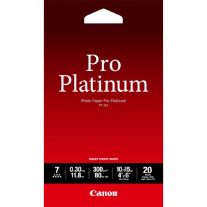 CANON CARTA FOTOGRAFICA PT-101 PRO PLATINUM 300G/M2 10X15CM 20 FOGLI COD. 2768B013