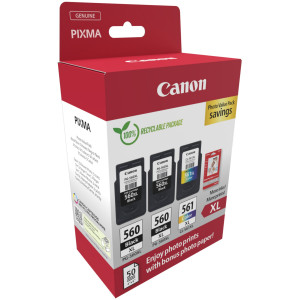 CANON CARTUCCIA INK PG-560XLX2/CL-561XL+CONF. FOGLI COD. 3712C012