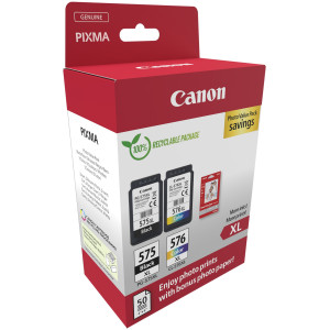 CANON CARTUCCIA INK PG-575XL /CL-576XL +CONF. FOGLI COD. 5437C006