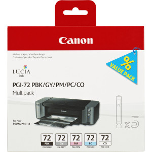 CANON PGI-72 MULTIPACL NERO PHOTO,GRIGIO,MAGENTA E CIANO PHOTO, CHROMA OPTIMIZER COD. 6403B007