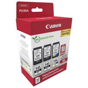 CANON CARTUCCIA INK PG-545XLX2/CL-546XL+CONF. FOGLI COD. 8286B015