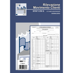 BLOCCO MODELLO ISTAT C59 GIORNALIERO 31X21CM 50FG 2COPIE RIC E5966G EDIPRO COD. E5966G