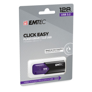 EMTEC MEMORIA USB B110 USB3.2 CLICKEASY 128GB VIOLA COD. ECMMD128GB113