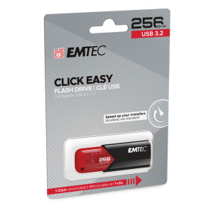 EMTEC MEMORIA USB B110 USB3.2 CLICKEASY 256GB ROSSA COD. ECMMD256GB113