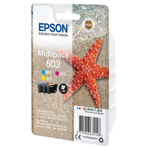 CARTUCCE DI INCHIOSTRO EPSON MULTIPACK C/M/Y SERIE 603 STELLA MARINA COD. C13T03U54010