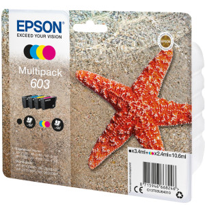 CARTUCCE DI INCHIOSTRO EPSON MULTIPACK BK/C/M/Y SERIE 603 STELLA MARINA COD. C13T03U64010