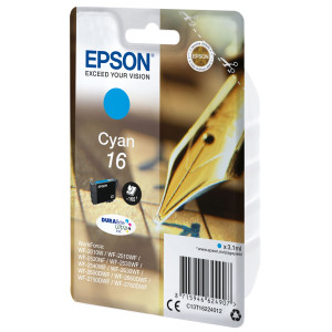CARTUCCIA A PIGMENTI CIANO EPSON DURABRITE ULTRA, SERIE 16/PENNA E CRUCIVERBA COD. C13T16224012