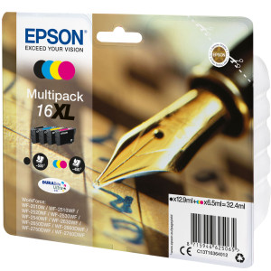 MULTIPACK 16XL CONTENENTE N.4 CARTUCCE A PIGMENTI SERIE 16XL/PENNA E CRUCIVERBA COD. C13T16364012