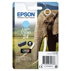 CARTUCCIA CIANO-CHIARO CLARIA PHOTO HD SERIE 24 ELEFANTE COD. C13T24254012