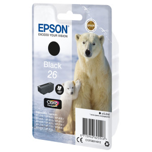CARTUCCIA NERO EPSON CLARIA PREMIUM SERIE 26/ORSO POLARE IN BLISTER RS COD. C13T26014012