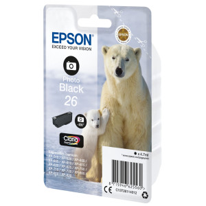 CARTUCCIA NERO-FOTO EPSON CLARIA PREMIUM SERIE 26/ORSO POLARE IN BLISTER RS COD. C13T26114012