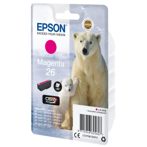 CARTUCCIA MAGENTA EPSON CLARIA PREMIUM SERIE 26/ORSO POLARE IN BLISTER RS COD. C13T26134012