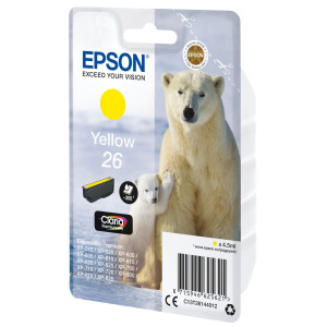 CARTUCCIA GIALLO EPSON CLARIA PREMIUM SERIE 26/ORSO POLARE IN BLISTER RS COD. C13T26144012