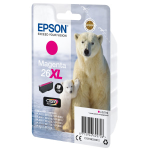 CARTUCCIA MAGENTA EPSON CLARIA PREMIUM, SERIE 26XL/ORSO POLARE, IN BLISTER COD. C13T26334012