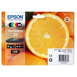 CONF. 5 CARTUCCE INK 1 X COLORE SRIE 33 ARANCIA COD. C13T33374011
