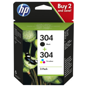 CONFEZIONE HP 304 CARTUCCIA COMBO 2-PACK NERO E COLORE COD. 3JB05AE