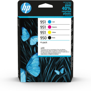 HP COMBO PACK 4 CARTUCCE INK OFFICEJET HP 950 NERO 951 CIANO MAG GIALLO COD. 6ZC65AE