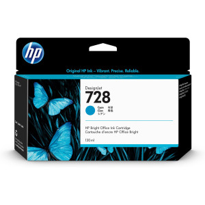 CARTUCCIA GETTO D'INCHIOSTRO HP 728 CIANO 130ML COD. F9J67A