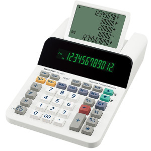 CALCOLATRICE SCRIVENTE EL 1501 12 CIFRE DISPLAY A 12 CIFRE CON UNO LCD A 5 RIGHE COD. EL1501