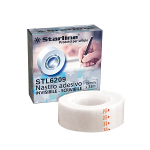 NASTRO ADESIVO 19MMX33MT SCRIVIBILE E INVISIBILE STARLINE COD. 1301STL