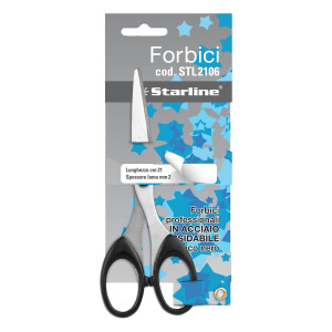 FORBICI 21CM LAMA IN ACCIAIO IMPUGNATURA NERA STARLINE COD. 4368