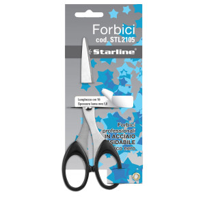 FORBICI 16CM LAMA IN ACCIAIO IMPUGNATURA NERA STARLINE COD. 4370