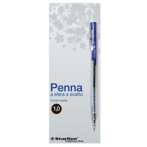 SCATOLA 20 PENNE SFERA SCATTO BLU 1.0MM STARLINE COD. 5604