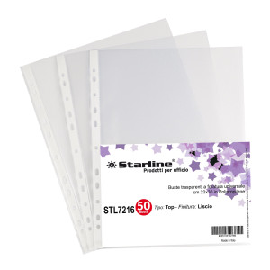 50 BUSTE FORATE 22X30CM LISCIO TOP STARLINE COD. 662221STL
