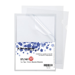 50 CARTELLINE A L 22X30CM BUCCIA TOP STARLINE COD. 662303STL